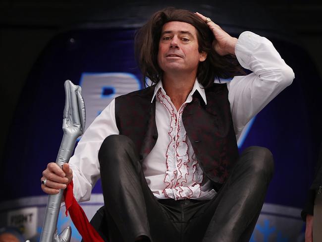 Gillon McLachlan dressed as Meatloaf for a Big Freeze 7 at the MCG. Picture: Michael Klein