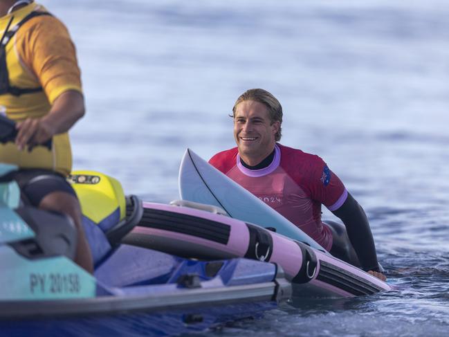 Ethan Ewing of Team Australia during round one of surfing in Teahupo'o, French Polynesia. Picture: Ed Sloane/Getty Images