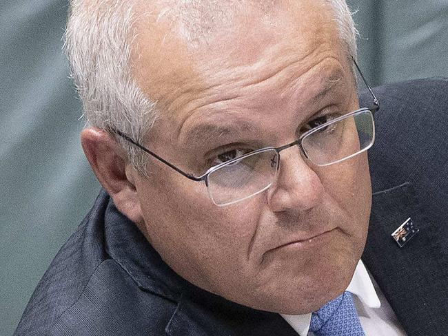 CANBERRA, AUSTRALIA- NewsWire Photos FEBRUARY 02, 2021: Opposition Leader Anthony Albanese with PM Scott Morrison during the first Question Time for 2021, in the House of Representatives, in Parliament House in Canberra.Picture: NCA NewsWire / Gary Ramage