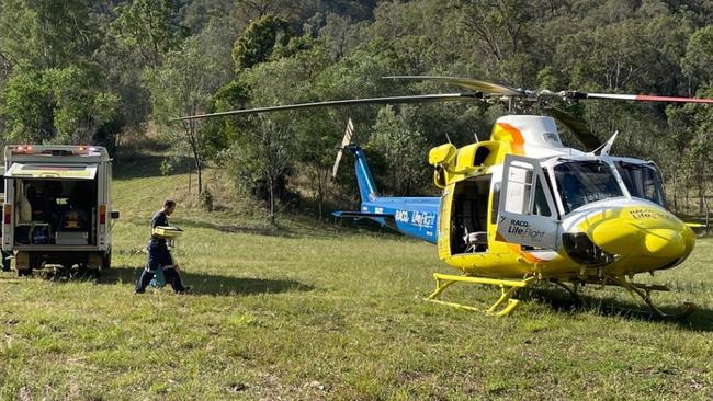 A man has been injured while attempting to flee from heavy machinery while working on a rural property near Bundaberg on Friday September 29, 2023.