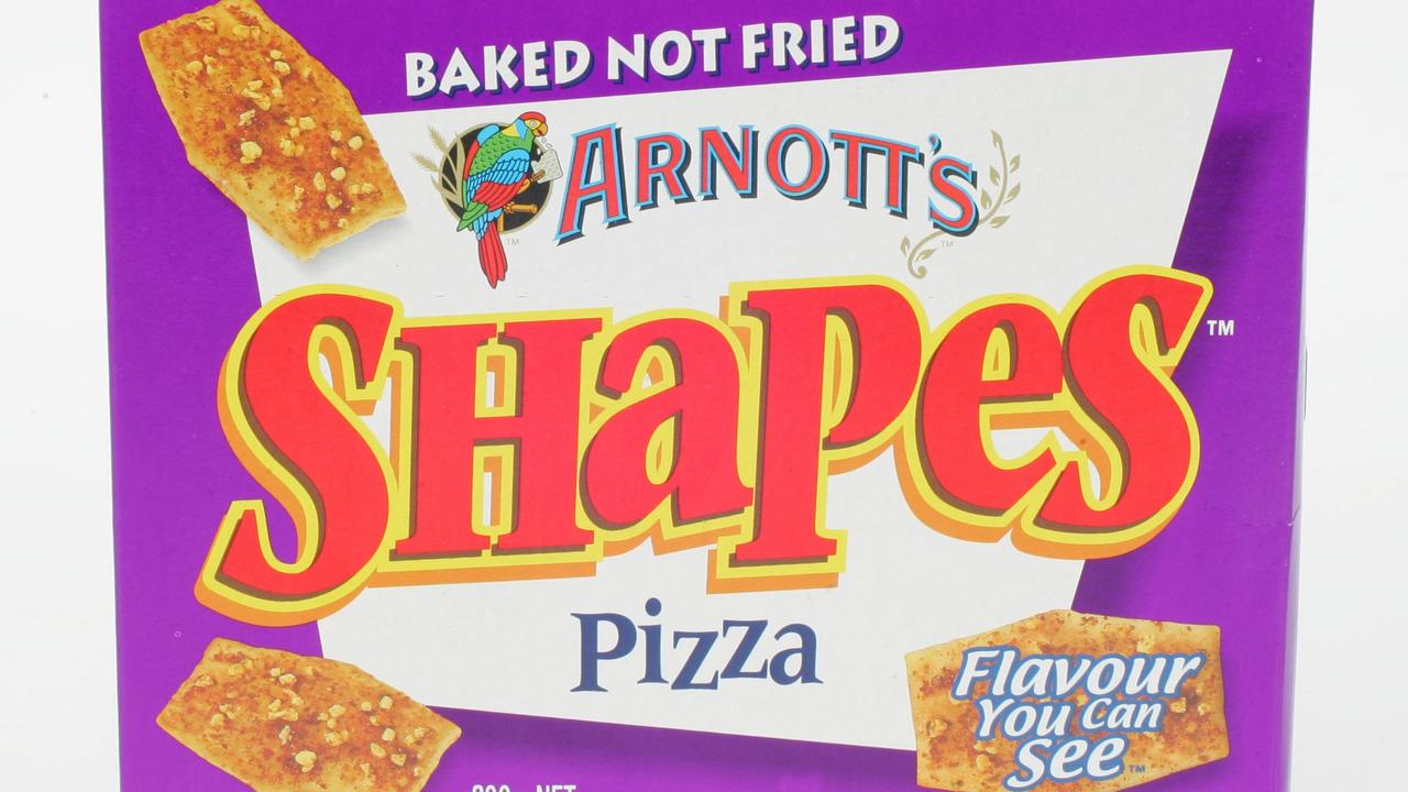 Pizza Shapes with “Flavour you can see” is another Arnott’s favourite. Picture: Supplied