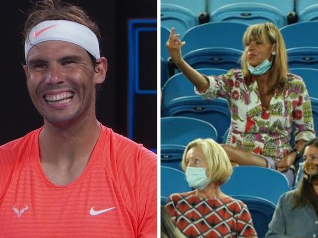 Rafael Nadal could see the funny side of things.