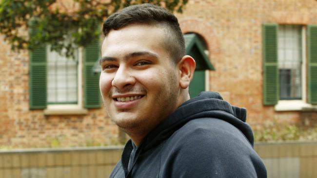 Fadi Zraika laughs outside court in January. Picture: John Appleyard