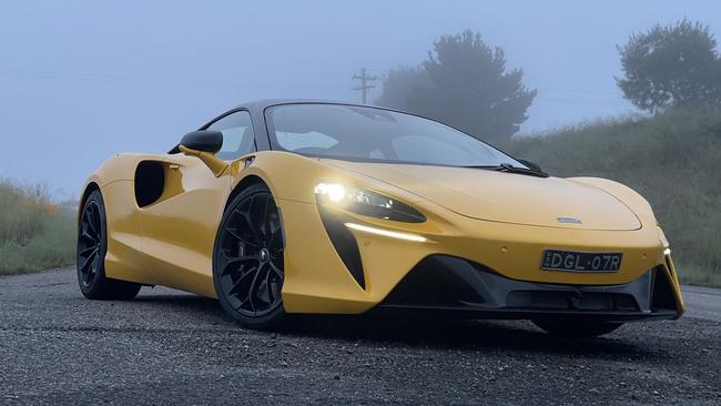 McLaren’s Artura coupe cuts a svelte figure.