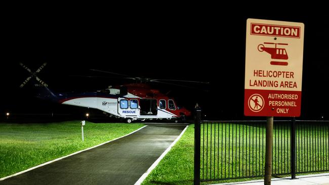 A 38 year old man has been flown to the Cairns Hospital emergency department by the QG Air Rescue 510 helicopter and treated by paramedics after being attacked by a crocodile near the Bloomfield boat ramp in Far North Queensland. The man's dog is believed to have died in the attack. Picture: Brendan Radke