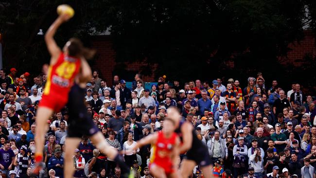 Fans watch on for the first ever AFL game at the venue. Picture: Michael Willson/AFL Photos via Getty Images