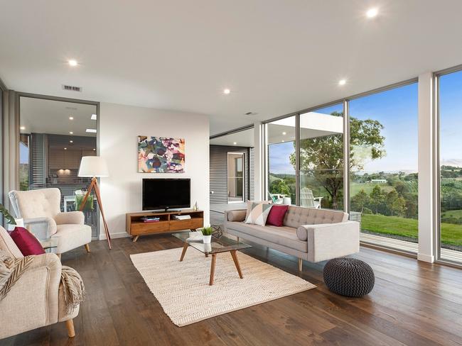 Stunning views from floor-to-ceiling glass in the living zones.