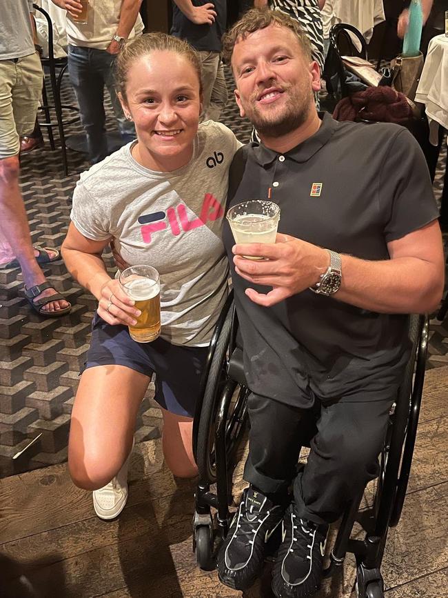 Ash Barty and Dylan Alcott Picture: @DylanAlcott/Twitter