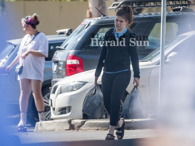 Disgraced wellness blogger Belle Gibson shops at a supermarket in Northcote. Picture: Jake Nowakowski