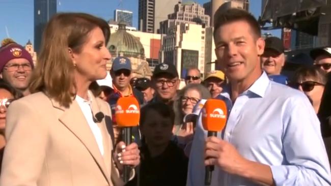 Ben Cousins on Channel 7's Sunrise. Photo: Channel 7.