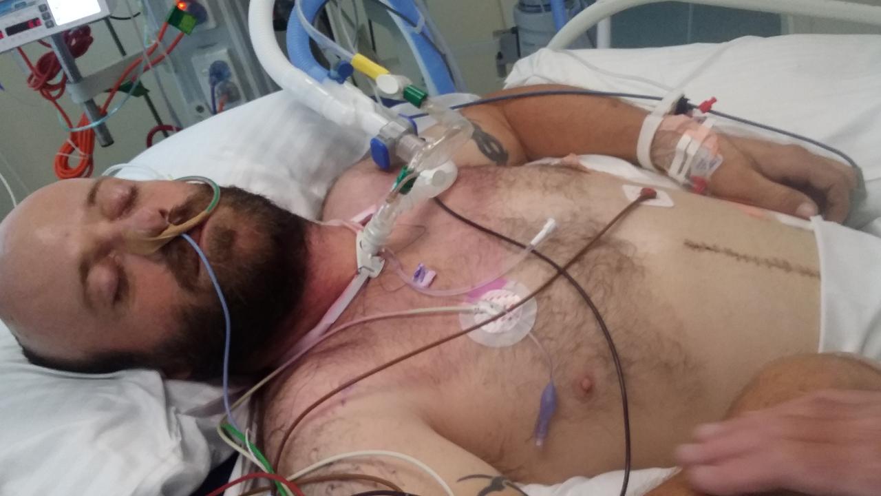 Daniel Woolley spent weeks in hospital after his road crash. Picture: Supplied