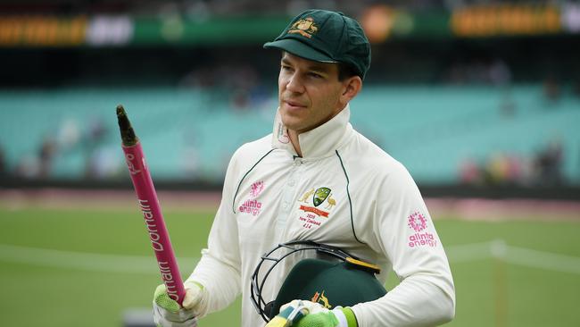 Australian captain Tim Paine after the SCG Test in January. Picture: AAP