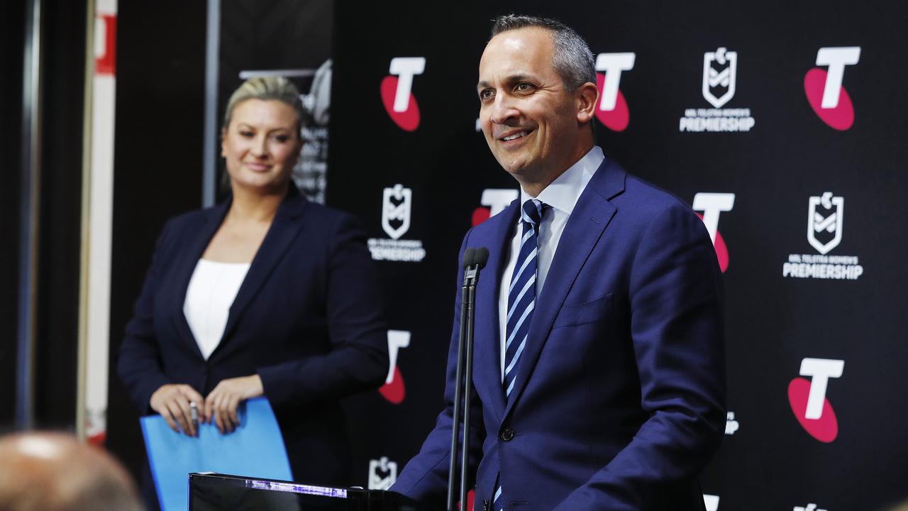 NRL CEO Andrew Abdo launched the 2021 NRLW season on Friday. Picture: Sam Ruttyn