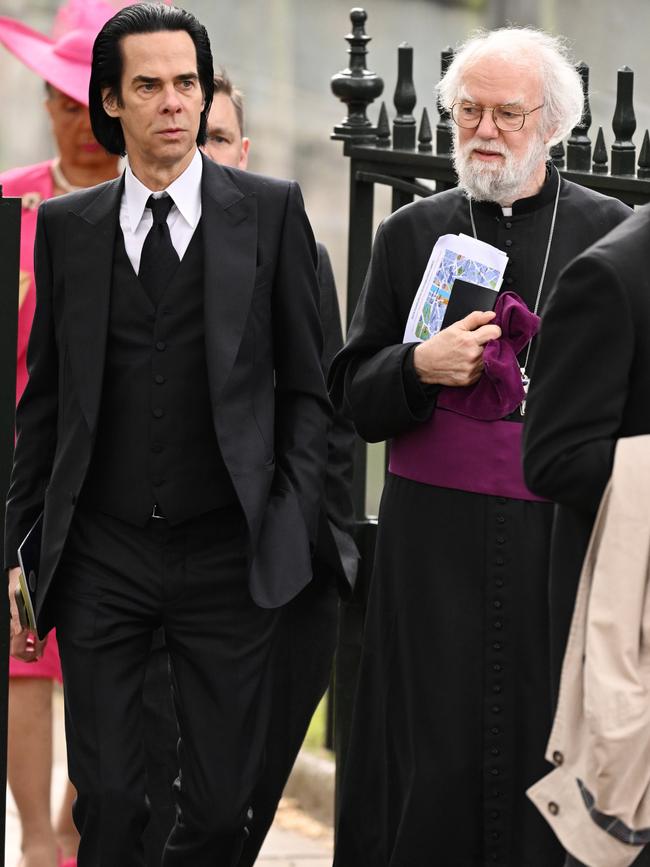 Nick Cave and Rowan Williams. Picture: Getty Images