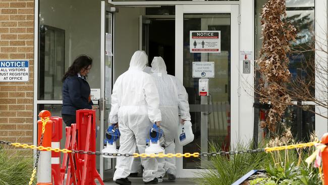 Cleaning crews will have to go into Lane Cove West Public School to get it ready for reopening. Picture: Darrian Traynor/Getty Images