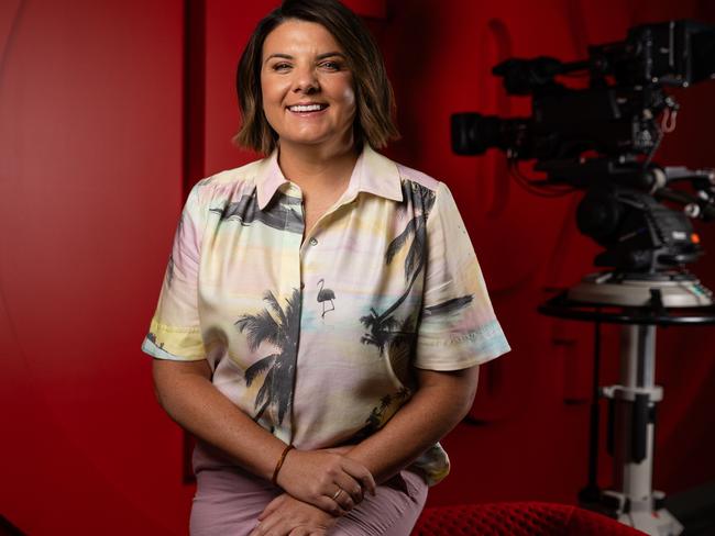 Gelmi replaces AFL commentator Kelli Underwood who finished up with the program at the end of last year and this week made headlines for picking up an OAM. Picture: Jason Edwards