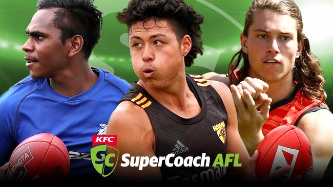 Phoenix Spicer, Connor Downie and Archie Perkins are all potential KFC SuperCoach rookie picks.