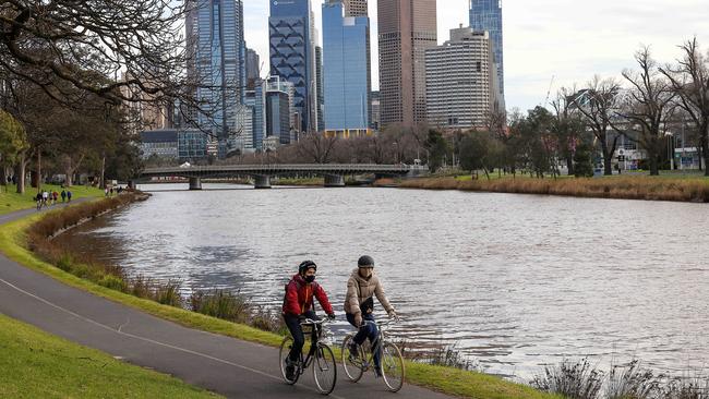 Melbourne’s lockdown is on track to ease on Tuesday night. Picture: NCA NewsWire/Ian Currie