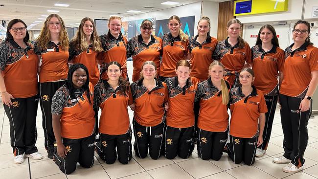 The NT's Under 15s netball team attended the championship’s opening ceremony in Perth on Sunday.