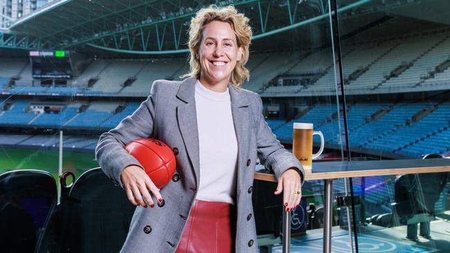 AFL customer manager Kylie Rogers took the Herald Sun on an exclusive tour. Photo: Aaron Francis.