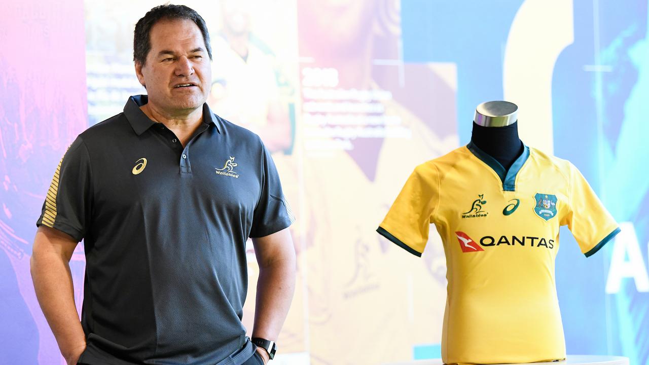 Wallabies coach Dave Rennie during a welcome to Rugby Australia headquarters.