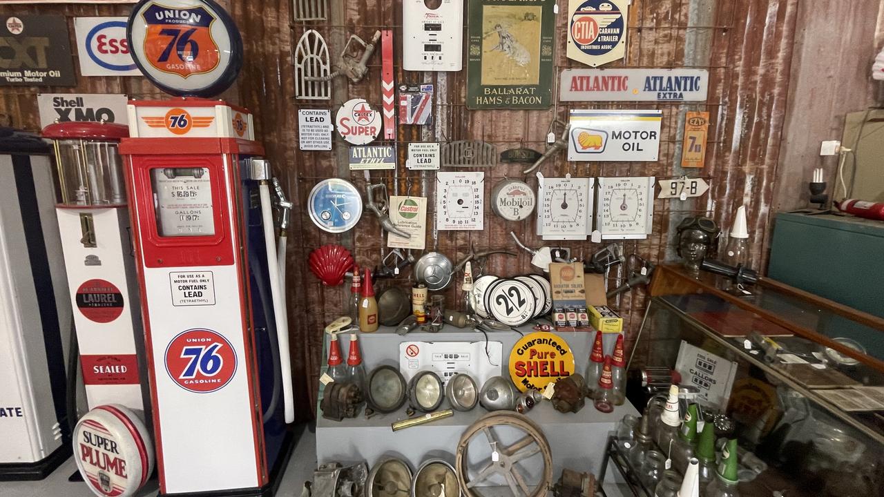 Various vintage pieces from Roadside Relics on Brisbane Road, Gympie.