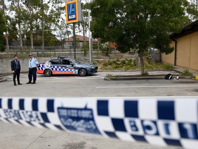 Police chased the teen to the nearby shopping centre. Picture: Dan Himbrechts/AAP