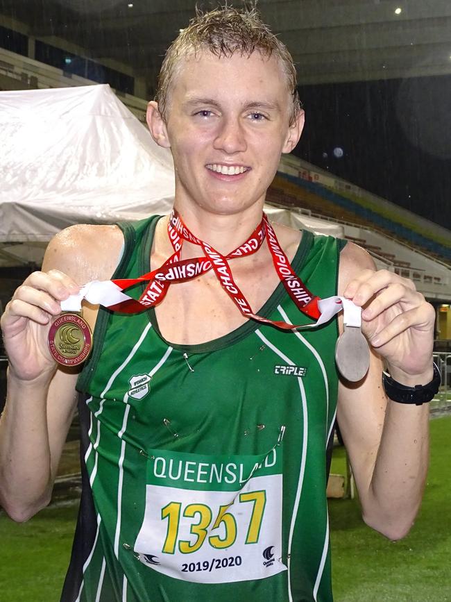 Inspirational Ipswich athlete Jude Thomas collected two medals at the latest 3km state championships.