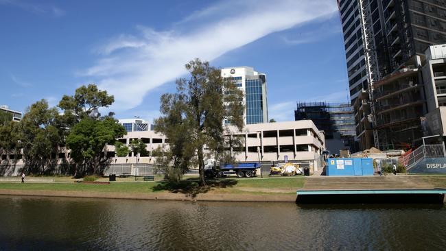 The riverside site of the preferred location for Parramatta’s new Powerhouse Museum. Picture: Jonathan Ng