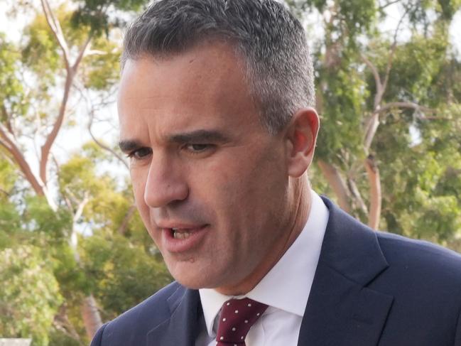 ADELAIDE, AUSTRALIA - NewsWire Photos June 5, 2025: BUDGET SA -South Australia Treasurer Stephen Mullighan (L) and Premier Peter Malinauskas arriving for Budget lockup, ready  to hand down the state budget.  Picture: NewsWire / Dean Martin
