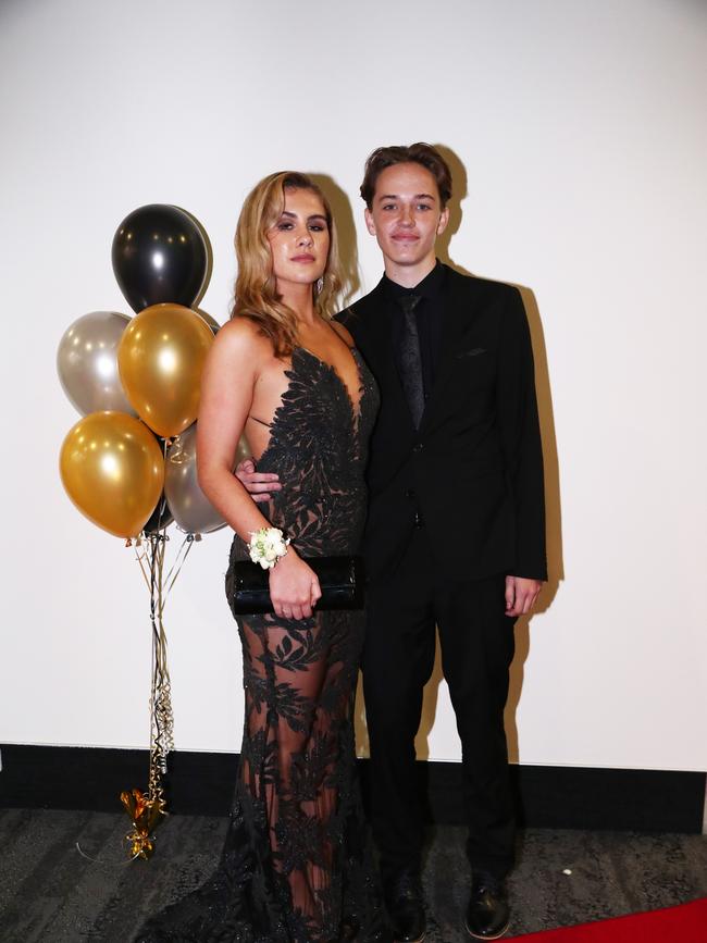 Eleanor Otley-Doe and Zac Robson at Trinity Lutheran College formal at Gold Coast Convention and Exhibition Centre. Photograph : Jason O'Brien