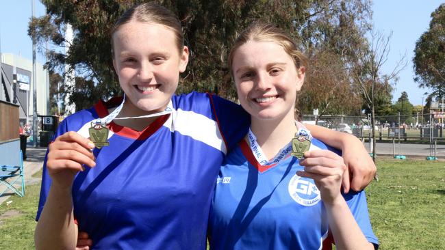 Leni Hepburn (right), pictured with sister Stevie. Picture: Meg Saultry