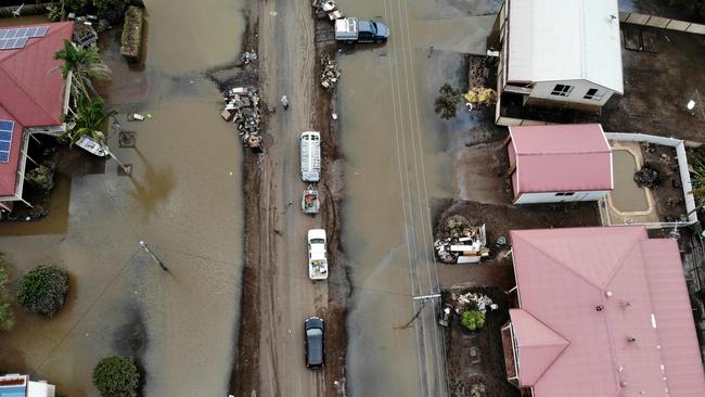 Some areas of Lismore remain underwater. Picture: Toby Zerna