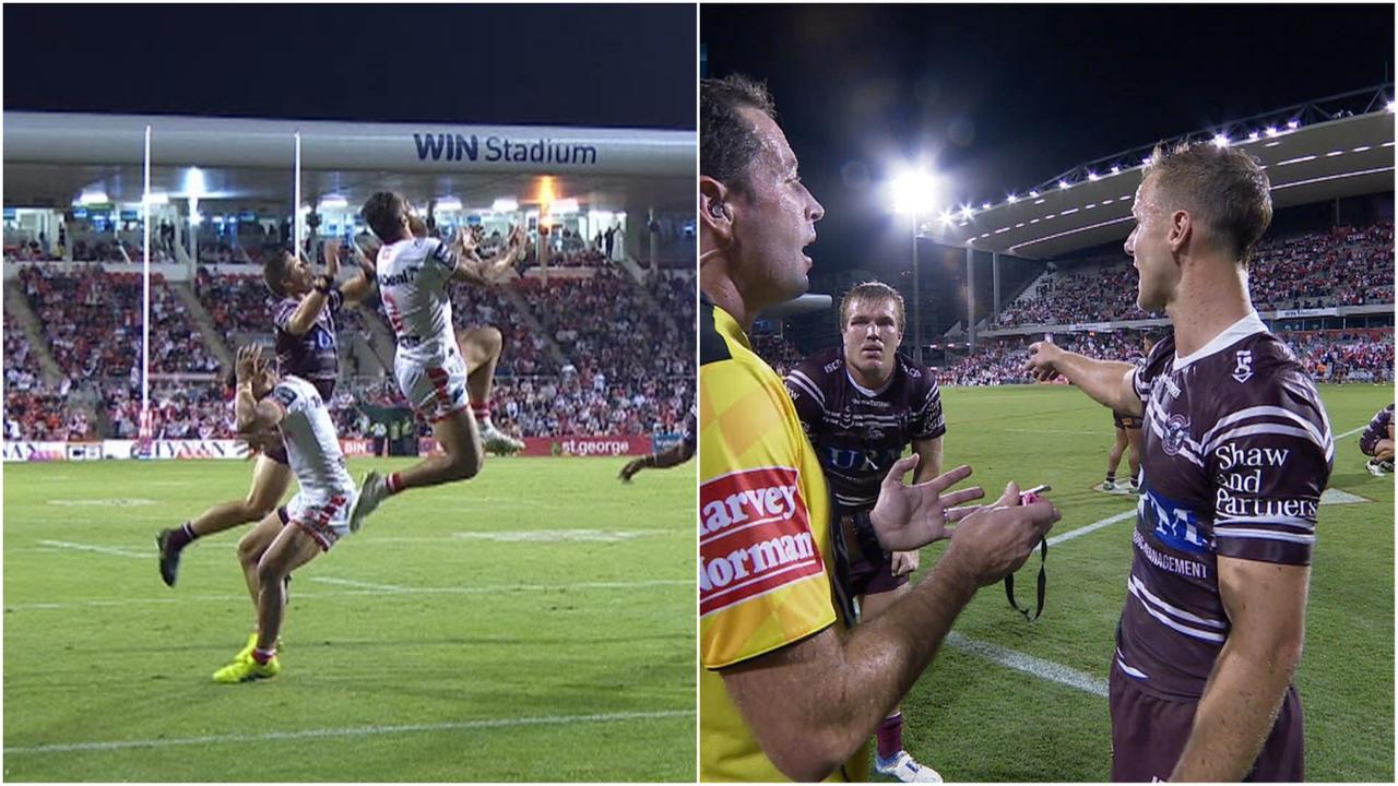 Were Manly dudded at the end of their game against St George Illawarra?
