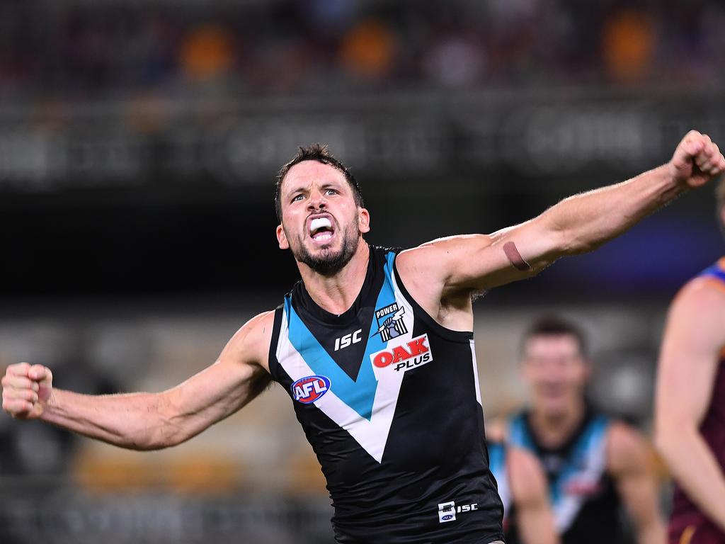 Travis Boak of the Power is one of the premium FWD choices in SuperCoach in 2019; will you select him as skipper in Round 14?