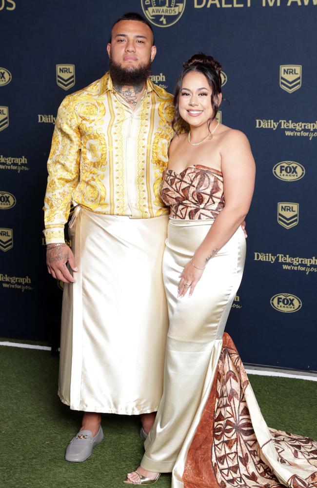 Meanwhile Addin Fonua-Blake and his partner showed off their culture. Picture: NewsWire / Christian Gilles