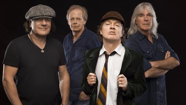 AC/DC 2014 ... Stevie Young joins to replace his uncle Malcolm, while Phil Rudd’s future with the band remains unclear. Picture: Supplied.