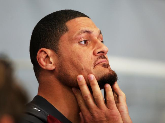 Willie Mason  during Manly Sea Eagles training at the Sydney Academy of Sport, Narrabeen. pic Mark Evans