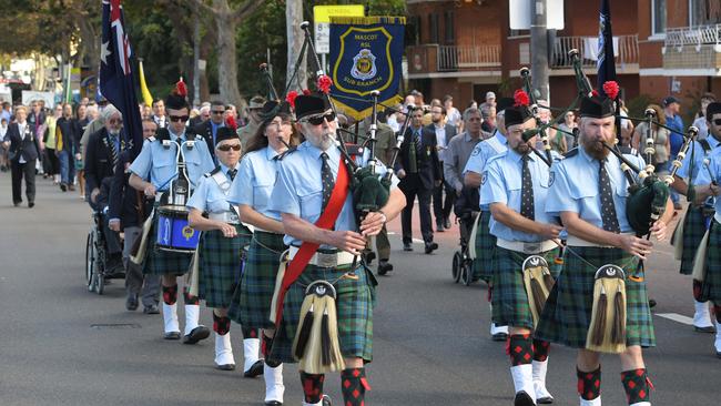 Mascot RSL during its 2018 annual ANZAC march.