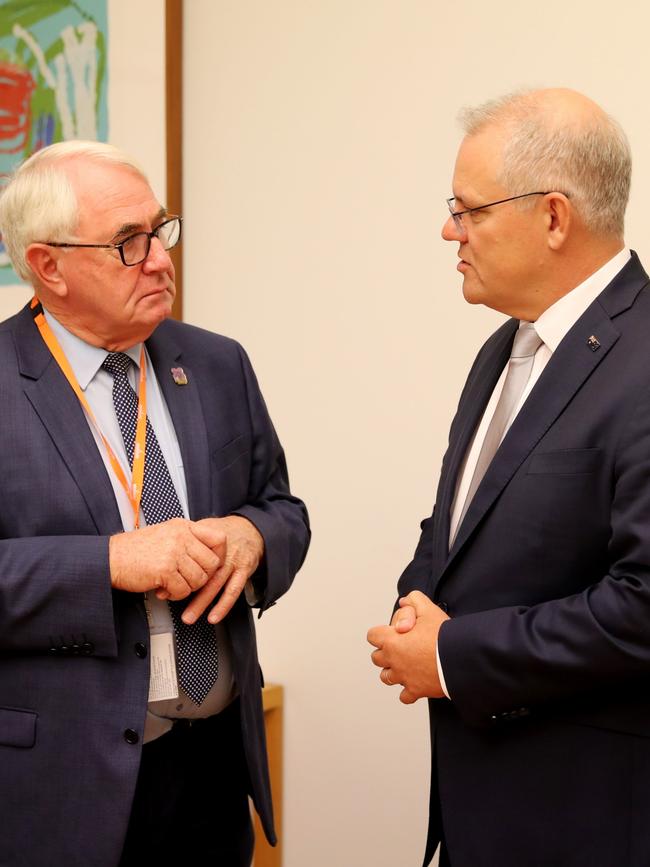 Toowoomba Regional Council Mayor Paul Antonio and former Prime Minister Scott Morrison.