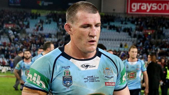 Paul Gallen retains his tag as his state’s most villainous player. Picture: Gregg Porteous