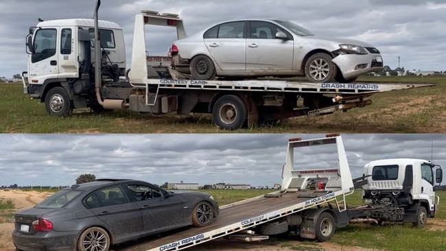 Two drivers have been charged after police intercepted them allegedly driving erratically around Mildura on September 29, 2022. Picture: Victoria Police.