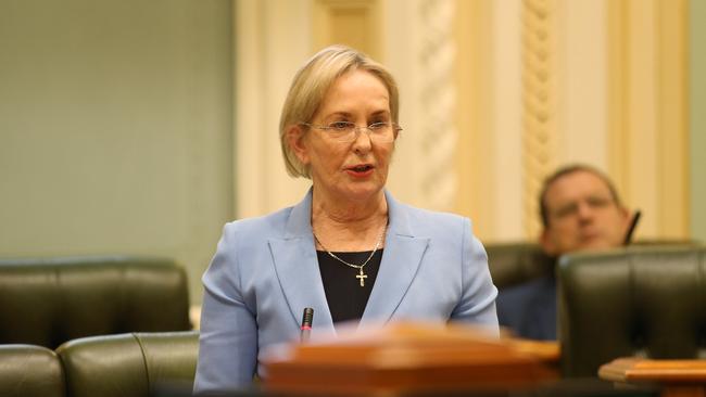 Ros Bates speaking in Parliament. Pics Tara Croser.