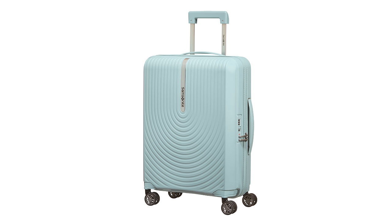 Competition closed Samsonite 55cm Hi Fi suitcase in Sky Blue