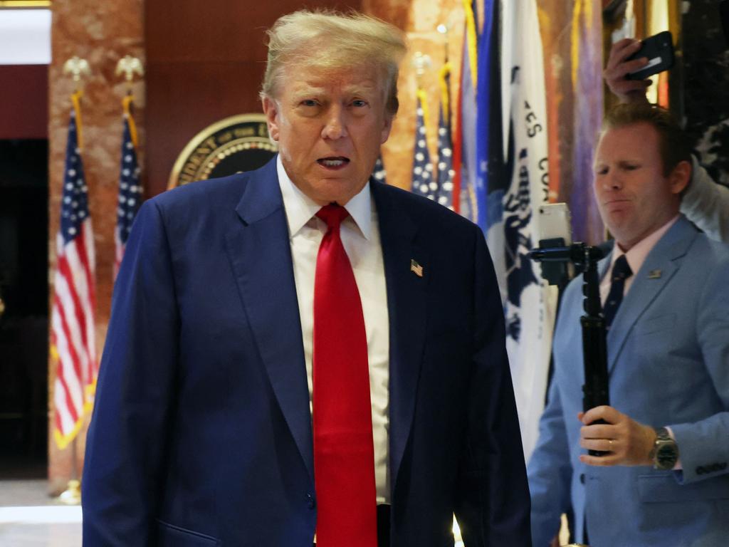 Former US president Donald Trump arrives at Trump Tower following the verdict. Picture: AFP