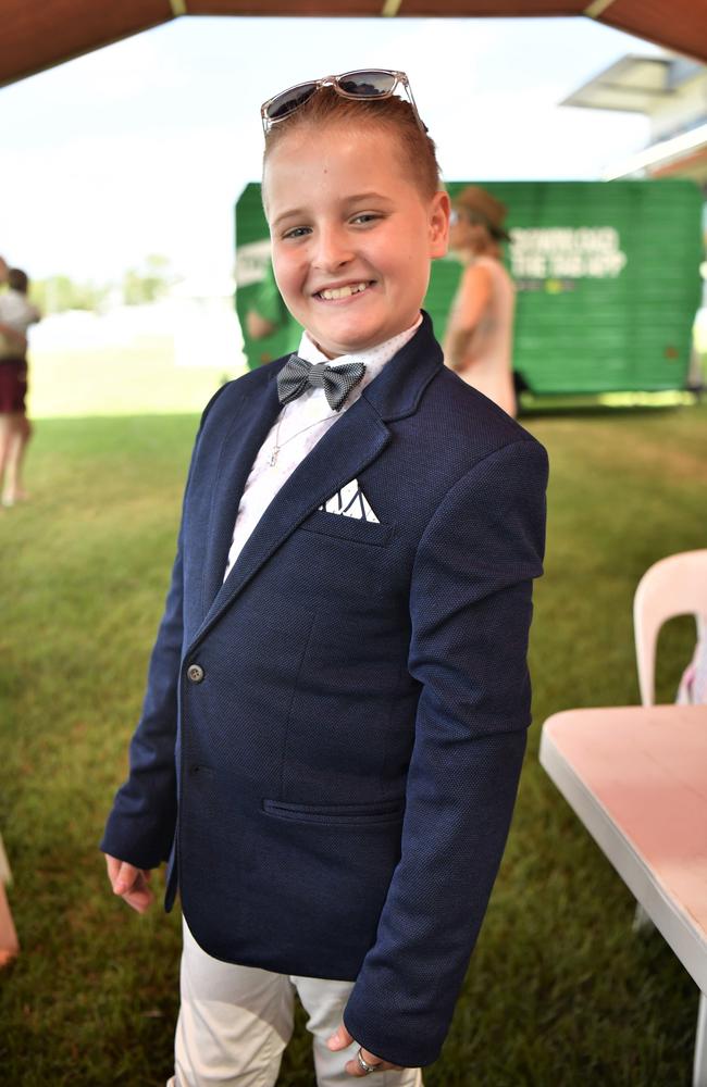 Jax Myall, 10, at the Chief Minister's Cup Day at the Darwin Turf Club on Saturday, July 15.