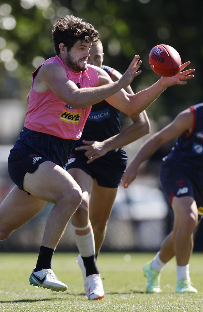 Angus Brayshaw at training this month. Picture: Michael Klein