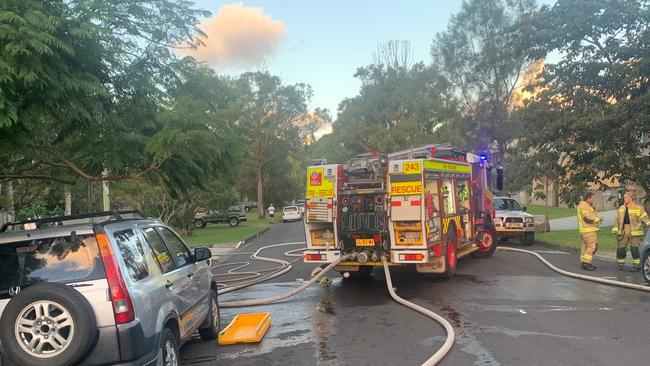 FIREIFGHTERS: Fire and Rescue NSW crews along with the RFS colleagues attended a house fire in Browning St, Byron Bay around 4pm on Monday May 24, 2021.