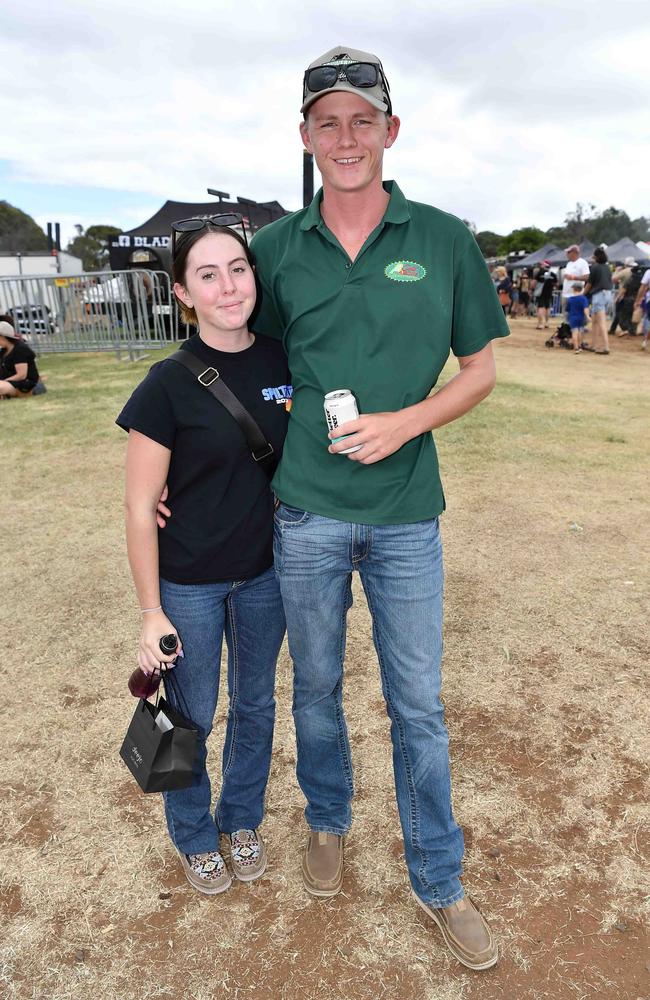 Brianna Vop and Leah Carpenter at Meatstock, Toowoomba Showgrounds. Picture: Patrick Woods.