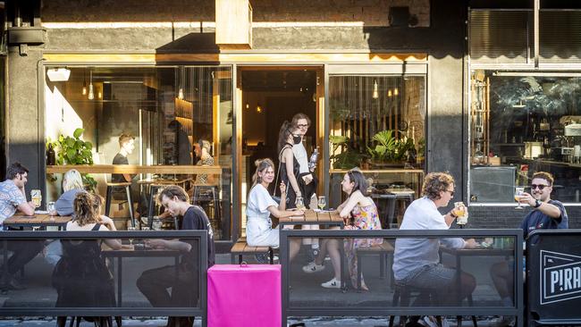 Cafes, restaurants, bars and other hospitality venues are showing signs of financial distress leading into the new financial year. Picture: Jake Nowakowski